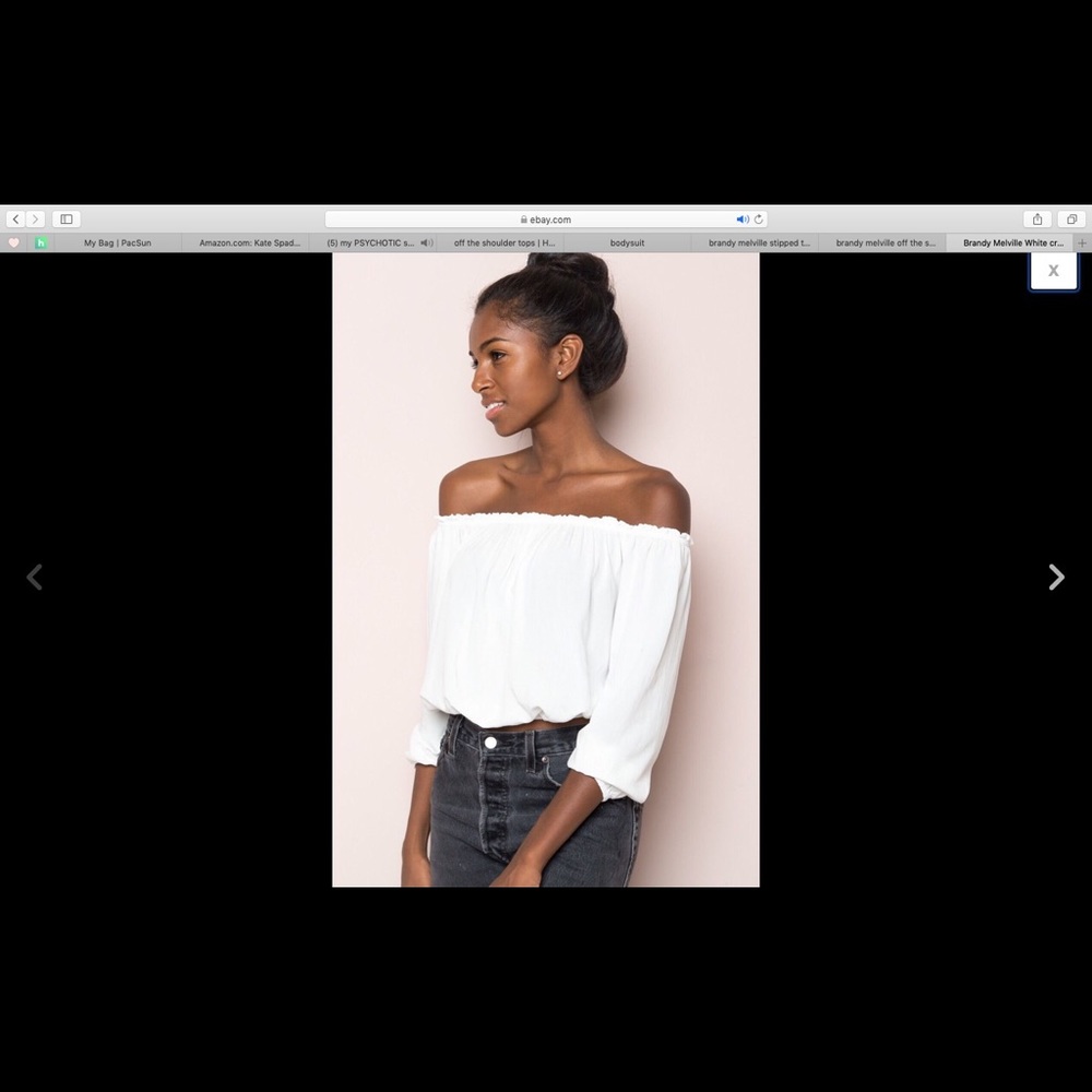 White off the shoulder top